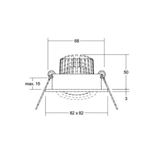 BRUMBERG LED inbouwspot Tirrel-S, RC, ronde driver, mat aluminium