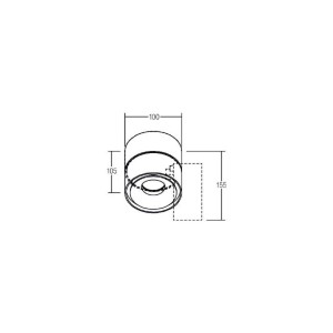 BRUMBERG LED plafondspot Circle Maxi, Ø 10 cm, wit