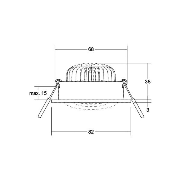 Brumberg led spot bb33 aan/uit aansluitdoos structuur wit