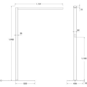 BRUMBERG LED vloerlamp Bevon microprisma direct/indirect