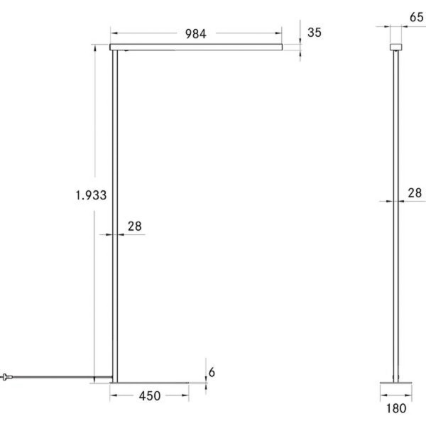 Brumberg led vloerlamp peria met indirecte component