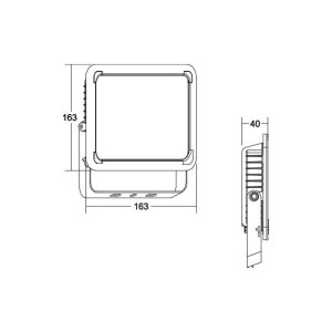 BRUMBERG Neo Midi LED schijnwerper, breedte 23,3 cm 3000K