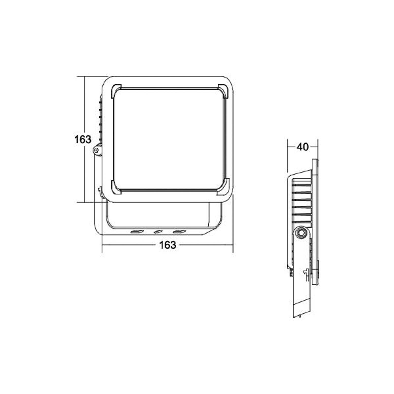 Brumberg neo midi led schijnwerper, breedte 23,3 cm 3000k