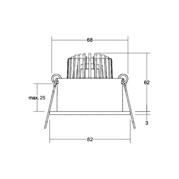 Brumberg tirrel diepe led inbouwspot on/off 830 rond