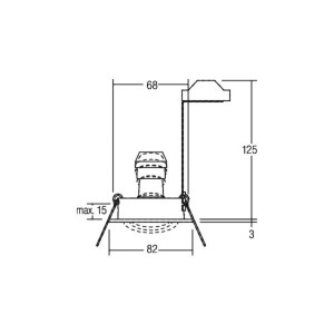 BRUMBERG inbouwspot Tirrel-R, GU10 fitting, mat aluminium