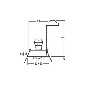 BRUMBERG inbouwspot Tirrel-S, GU10 fitting, mat wit