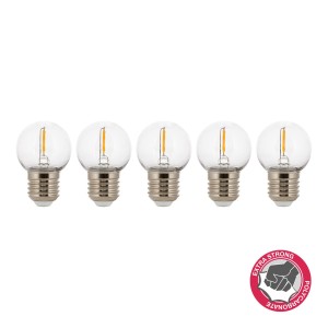 Bailey | 5x LED Kogellamp | Grote fitting E27  | 1W