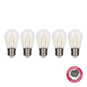 Bailey | 5x LED Kogellamp | Grote fitting E27  | 2W