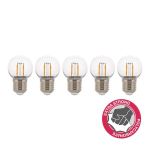 Bailey | 5x LED Kogellamp | Grote fitting E27  | 2W