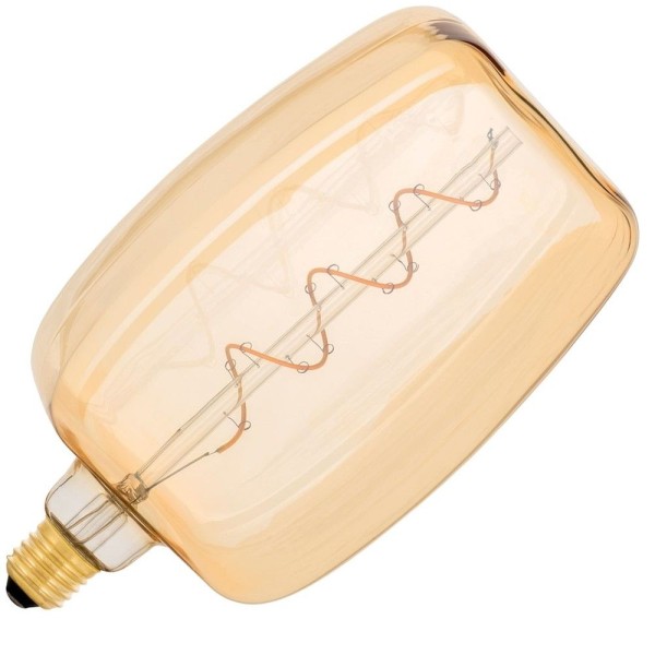 Prachtige goudgekleurde designlamp van bailey vernoemd naar amerikaanse bourbon. De lamp heeft namelijk iets weg van de bourbon vaten waar de whiskey in gerijpt wordt. De lamp is voorzien van een sfeervol led filament die met 4 watt mooi zacht licht geeft. Ideaal als sfeerverlichting. Bijvoorbeeld in de woonkamer