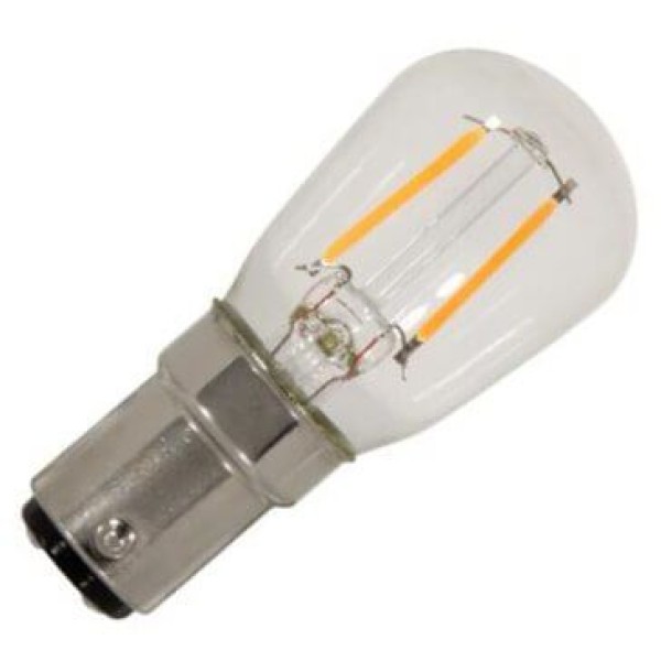 De buislamp led filament 1w (vervangt 10w) bajonetfitting ba15d is verkrijgbaar in 1