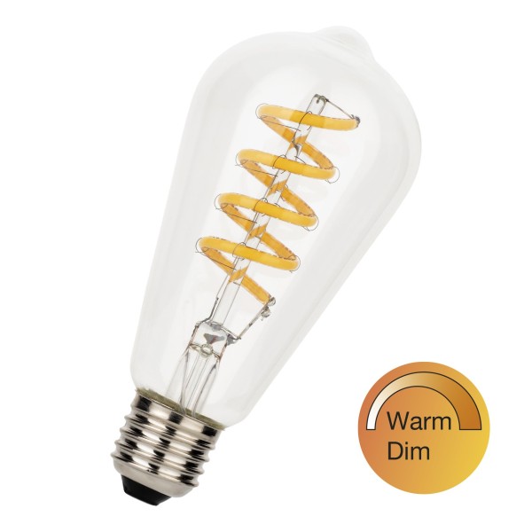 De gerenommeerde spiraled® collectie is uitgebreid! De bailey primeur uit 2016 is nu ook verkrijgbaar in een warmdim uitvoering. Hiermee kan men van knus warm licht (2000k) naar functioneel warm wit licht (2700k) en weer terug in letterlijk een handomdraai. De sierlijke dim-to-warm gedraaide led filamenten geven deze lichtbron een soortgelijke uitstraling als die van de sfeervolle gloeilampdraden. Ideaal bijvoorbeeld in armaturen of (bailey)pendelsets boven (eet)tafels of in staande lampen om sfeer te creëren. Raadpleeg de dimmerlijst om de juiste dimmer te kiezen.