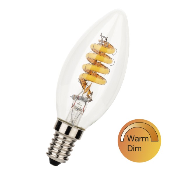 De gerenommeerde spiraled® collectie is uitgebreid! De bailey primeur uit 2016 is nu ook verkrijgbaar in een warmdim uitvoering. Hiermee kan men van knus warm licht (2000k) naar functioneel warm wit licht (2700k) en weer terug in letterlijk een handomdraai. De sierlijke dim-to-warm gedraaide led filamenten geven deze lichtbron een soortgelijke uitstraling als die van de sfeervolle gloeilampdraden. Ideaal bijvoorbeeld in armaturen of (bailey)pendelsets boven (eet)tafels of in staande lampen om sfeer te creëren. Raadpleeg de dimmerlijst om de juiste dimmer te kiezen.