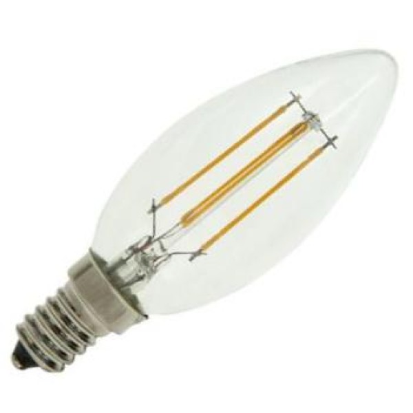 De kaarslamp led filament 3w (vervangt 30w) kleine fitting e14 is verkrijgbaar in 3w. Dit lijkt wellicht weinig