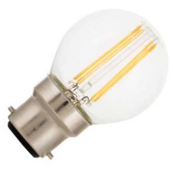 De kogellamp led filament 4w (vervangt 40w) bajonetfitting ba22d is verkrijgbaar in 4w. Dit lijkt wellicht weinig