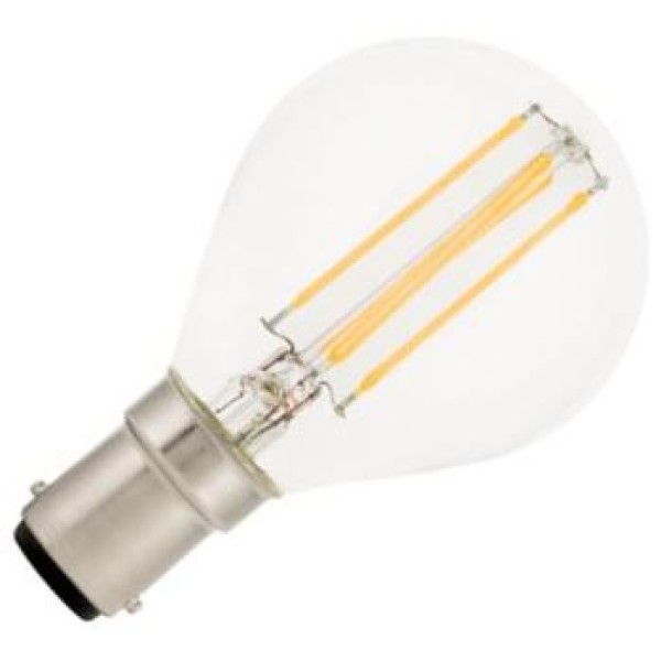 De kogellamp led filament 4w (vervangt 40w) bajonetfitting ba15d is verkrijgbaar in 4w. Dit lijkt wellicht weinig