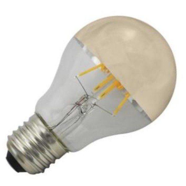 De standaardlamp kopspiegel goud led filament 6w (vervangt 60w) grote fitting e27 is verkrijgbaar in 6w. Dit lijkt wellicht weinig