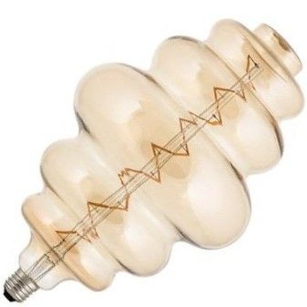 Led filament giant van bailey met 3 watt. Deze lamp geeft ondanks het lage wattage evenveel licht als een gloeilamp van 15-25 watt. Hierdoor krijg je een hoge lichtopbrengst met laag verbruik. Bovendien gaat de lamp lang mee met een gemiddelde levensduur van 15000 branduren. En mocht de lamp toch binnen 2 jaar kapot gaan dan valt dit gewoon onder de garantie. Deze versie heeft een kleurtemperatuur van 2200 extra warm-wit en is uitgevoerd met goud glas.