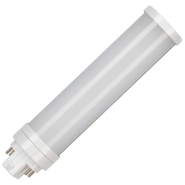 De led pl g24q ac (4-pins) tc-del lampen met draaibare voet zijn led vervangers voor de veelgebruikte compact fluorescentie lampen. Pl staat voor public daar deze lampen vooral in wand- en plafondarmaturen gebruikt worden in openbare ruimtes