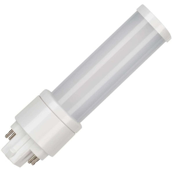 De led pl g24q ac (4-pins) tc-del lampen met draaibare voet zijn led vervangers voor de veelgebruikte compact fluorescentie lampen. Pl staat voor public daar deze lampen vooral in wand- en plafondarmaturen gebruikt worden in openbare ruimtes