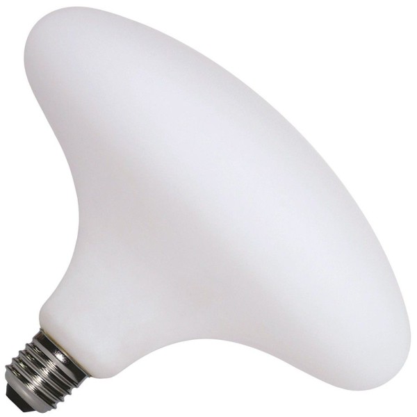 L200 giant lamp uit de nieuwe milky serie van bailey. Dit zijn lampen met 'opaal' melkglas in een bijzondere vorm. De lampen hebben een grote e27 fitting en een led filament van 6 watt. De lampen geven licht dat vergelijkbaar is met een gloeilamp van 54 watt met soortgelijk mat glas.