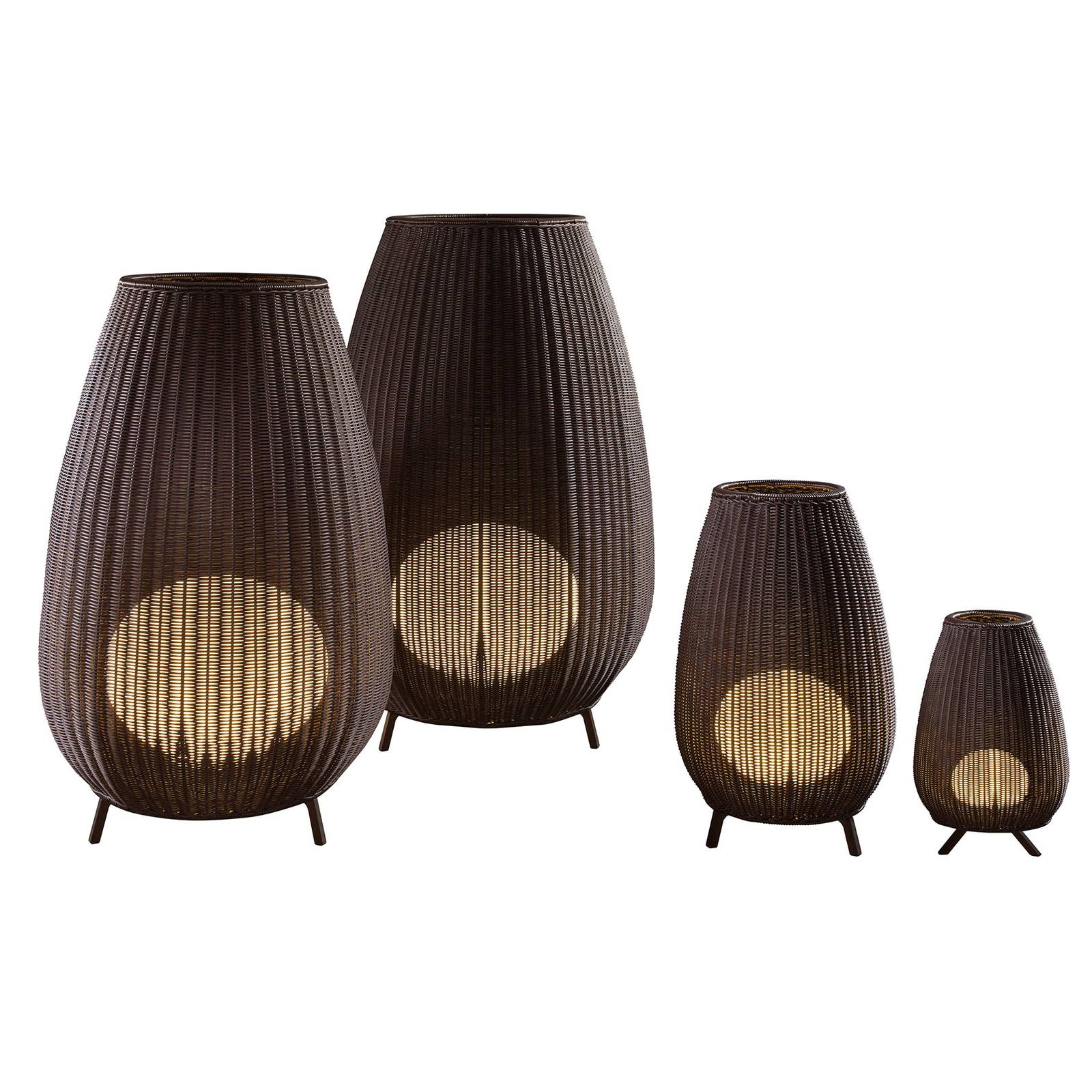 Bover amphora led terraslamp, rotan brown