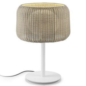 Bover Fora M – buiten tafellamp, wit-beige