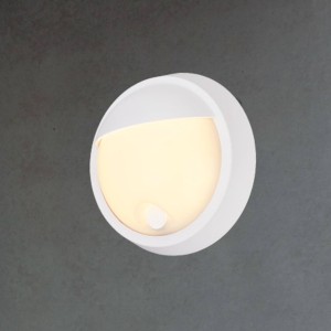 Briloner Buitenwandlamp 3784016, wit, met touchdimmer, Ø 17 cm