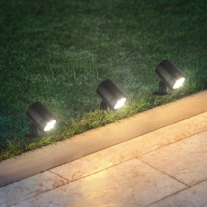 Briloner LED grondspies spot 3799035, zwart, kunststof set van 3 Ø 5 cm