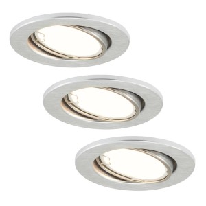 Briloner LED inbouwlampen 7221-039 Fit 3 per set in alu