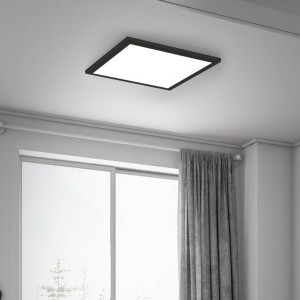 Briloner LED paneel Simple, zwart, ultravlak, 30x30cm