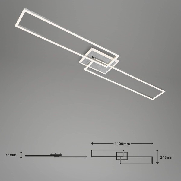 Briloner led plafondlamp frame s cct 110x24