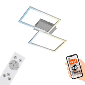 Briloner LED plafondlamp Frame S, dimbaar, CCT, 50×38,8cm