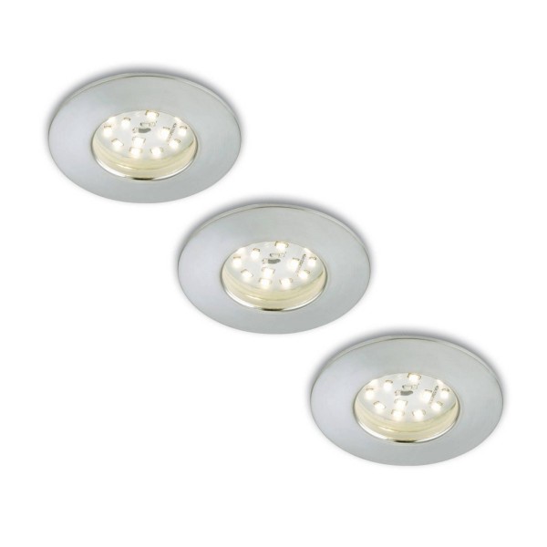 Briloner set van 3 led inbouwspots nikas ip44 aluminium