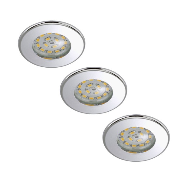 Briloner set van 3 led inbouwspots nikas ip44 chroom