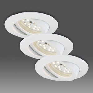 Briloner Witte LED inbouwspot 3 per set