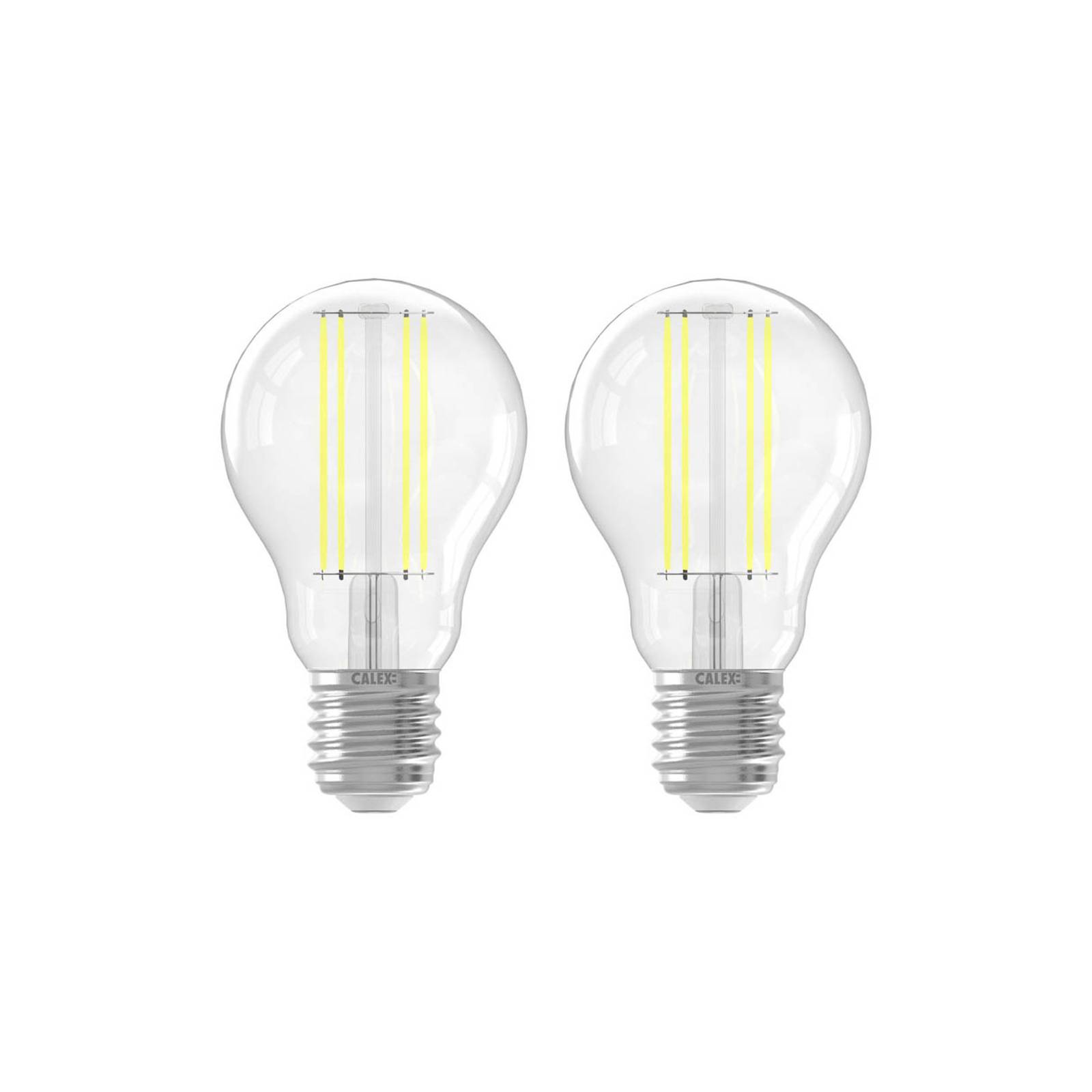 Calex e27 a60 led 2,2w 470lm filament 3. 000k per 2