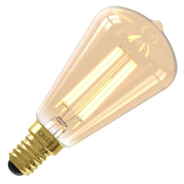 Deze e14 led lamp heeft dezelfde warme gloed en datzelfde warme gevoel als de gloeilamp én is volledig dimbaar. Heeft een gouden finish