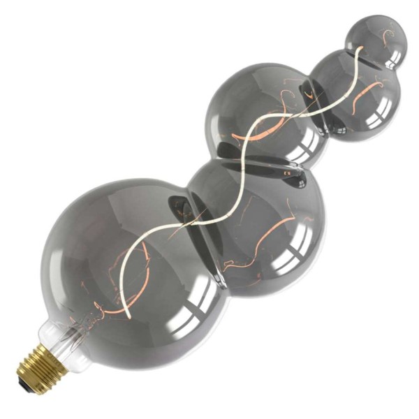 De druiventros met een lang en curvy led filament. De spiegelachtige titanium coating tilt design en decoratieve verlichting naar een hoger en sfeervoller niveau.