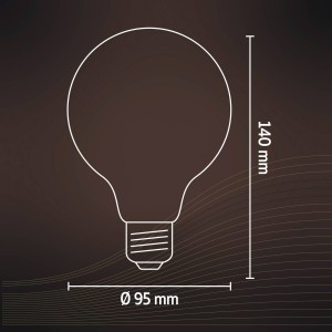 Calex Smart E27 G95 LED 7W filament 1800-3000K