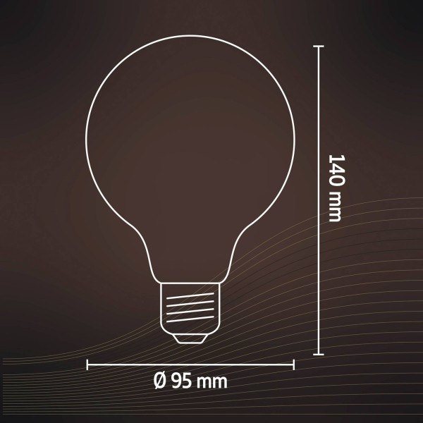 Calex smart e27 g95 led 7w filament 1800-3000k