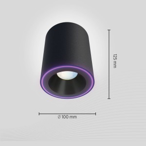 Calex Smart Halo Spot LED plafondspot, zwart