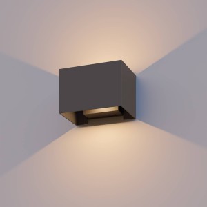 Calex buitenwandlamp Rechthoek Up hoogte 10cm antraciet