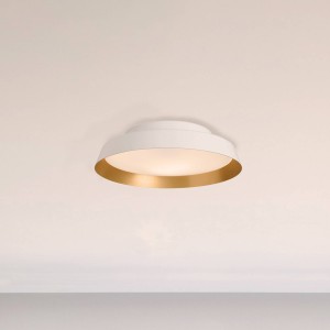 Carpyen LED buiten plafondlamp Boop! Ø37cm wit/goud