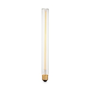 DESIGN BY US LED lamp Tube 300 Plissé, E27, 4 W, 2.200 K, dimbaar