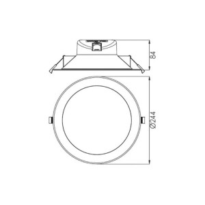 Deko-Light Acrux 195 inbouwlamp LED, wit, Ø 24,4 cm