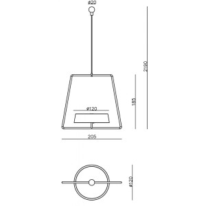 Deko-Light LED hanglamp Miram met accu, dimbaar, robijnrood