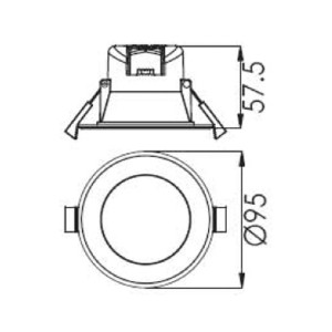 Deko-Light LED inbouwlamp Acrux wit, CCT Ø 9,5cm