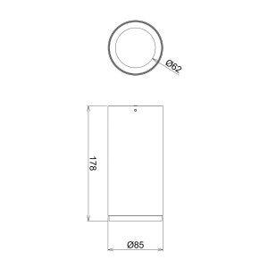 Deko-Light LED opbouwdownlight Lucea 20 W zwart