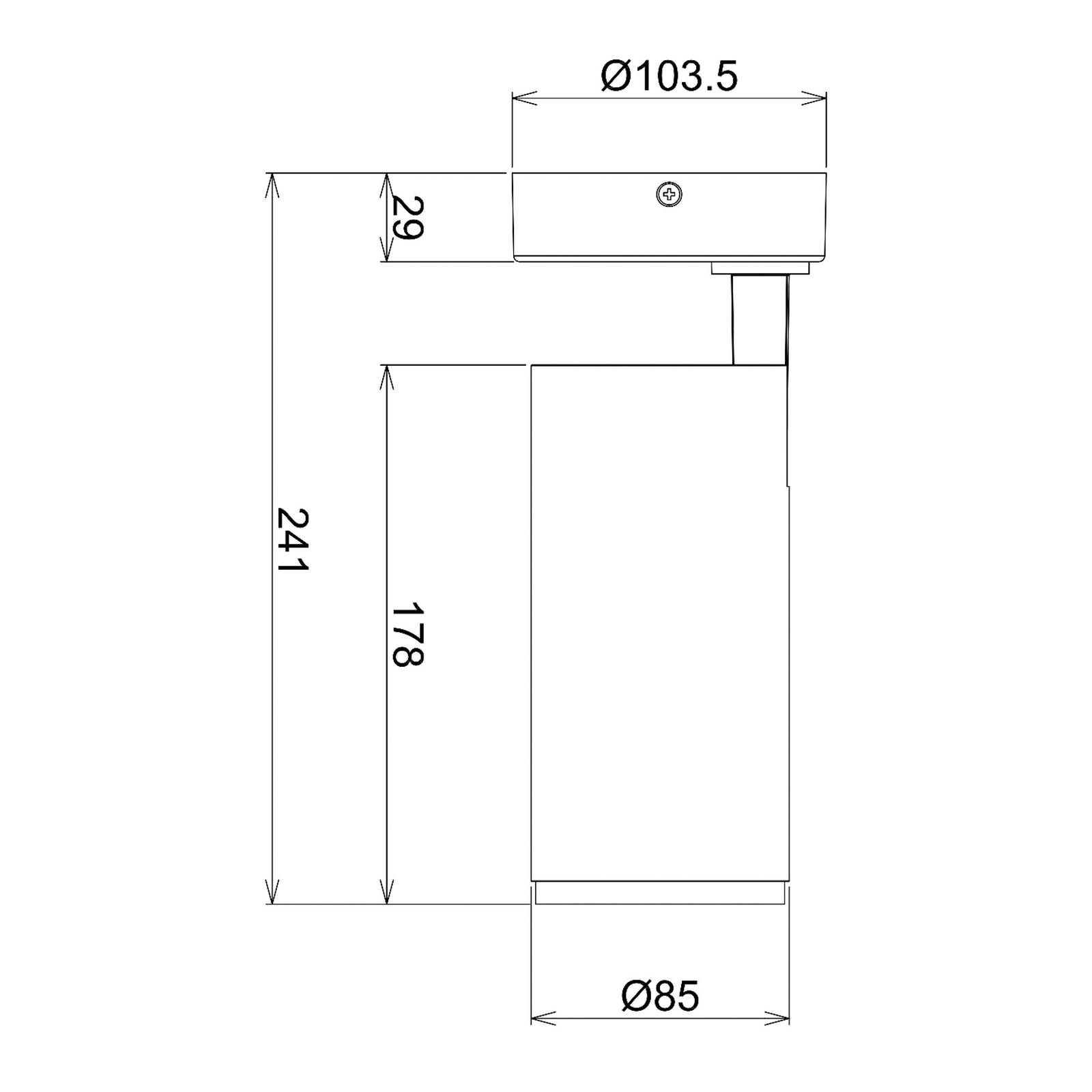 Deko-light led plafondspot lucea, verstelbaar, 20 w wit